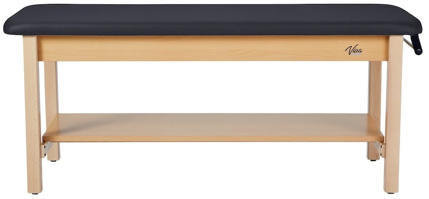 Aristo H-Brace Table With Shelf，27'', Flat Mattress,Black