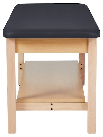 Aristo H-Brace Table With Shelf，27'', Flat Mattress,Black