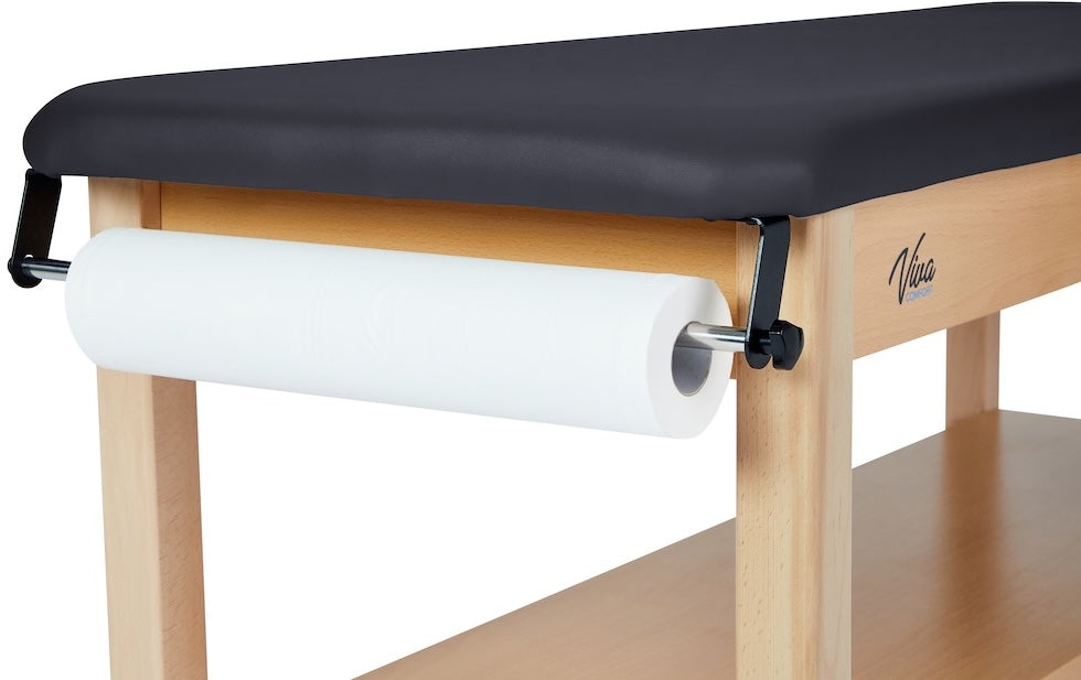 Aristo H-Brace Table With Shelf，27'', Flat Mattress,Black