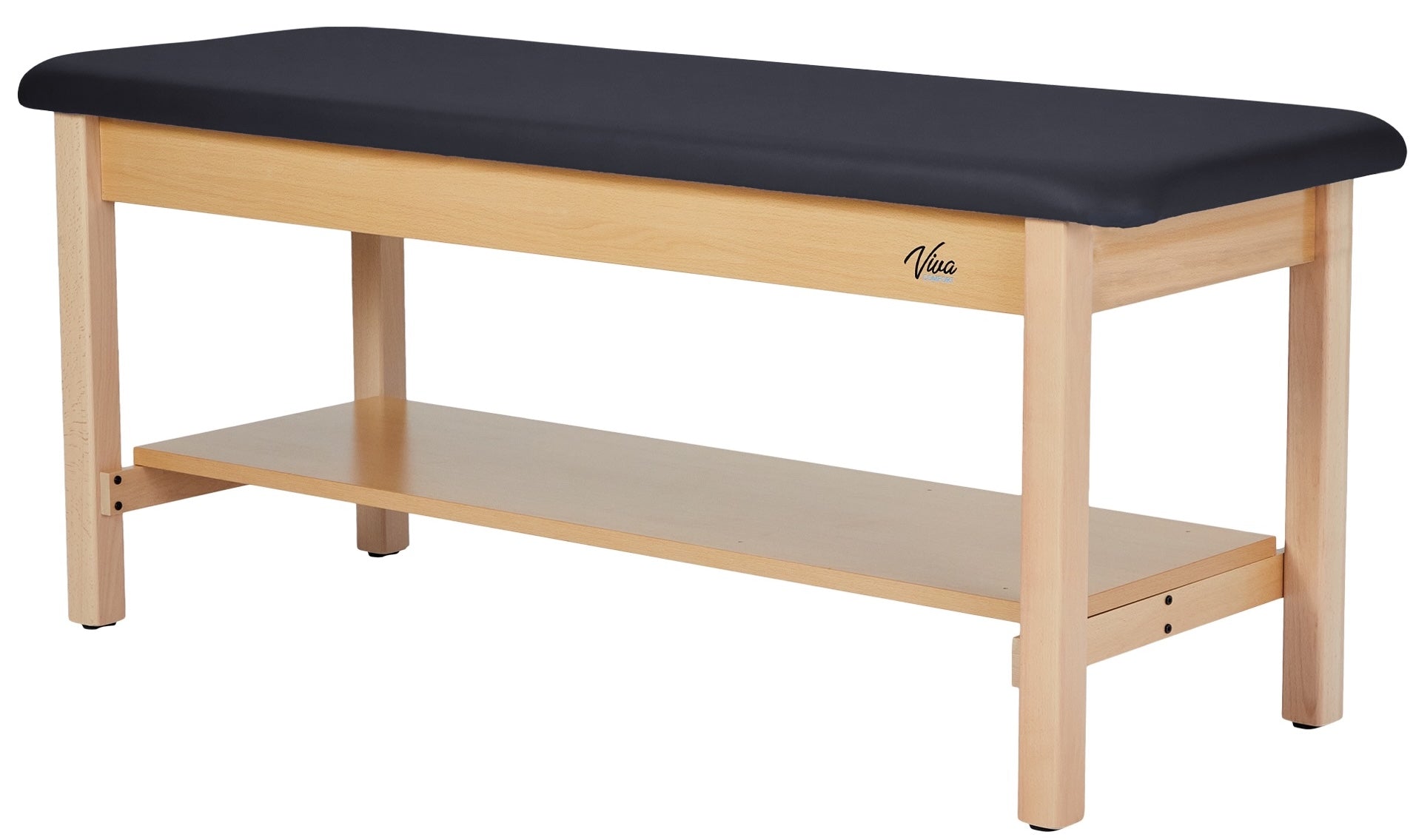 Aristo H-Brace Table With Shelf，27'', Flat Mattress,Black