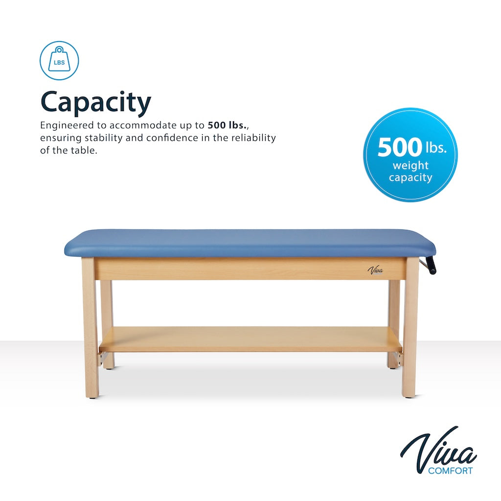 Aristo H-Brace Table With Shelf，27'', Flat Mattress,Blue