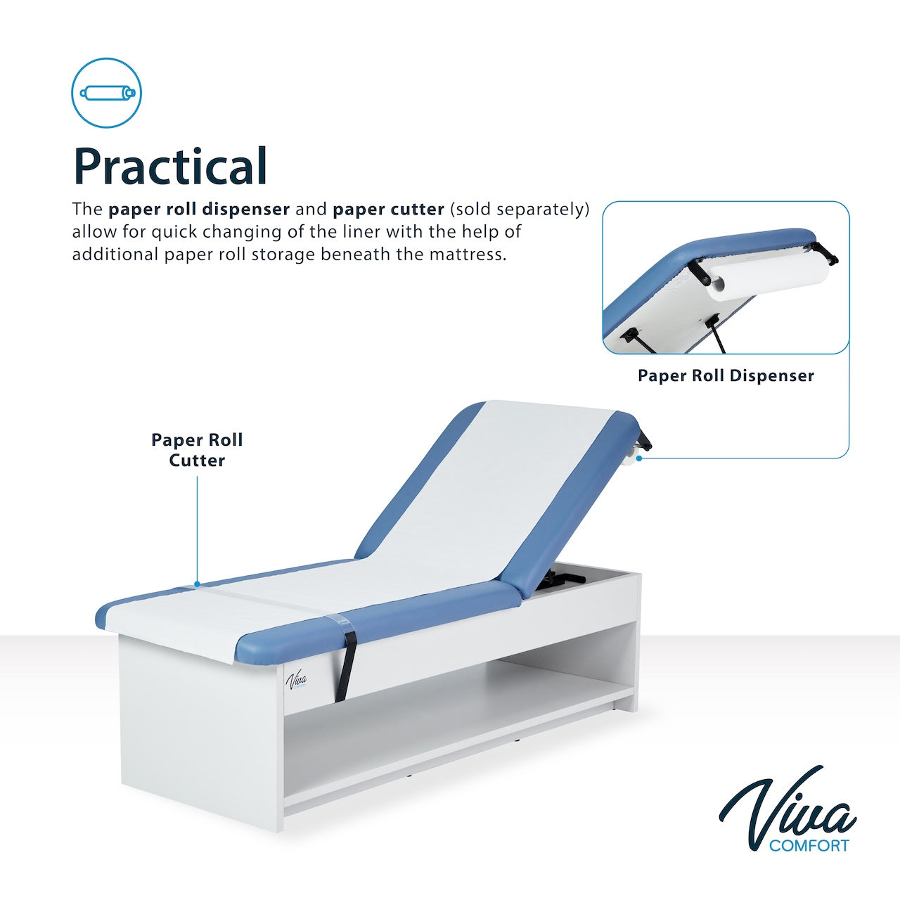 Viva Comfort Lucas Plus Recovery Couch with Adjustable Back,Midnight Express
