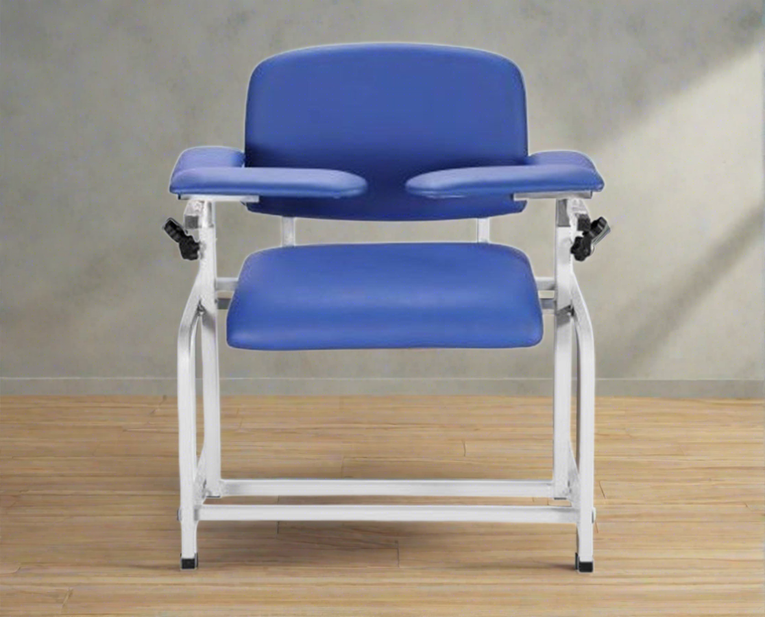 Bariatric Padded Blood Drawing Chair - Blue