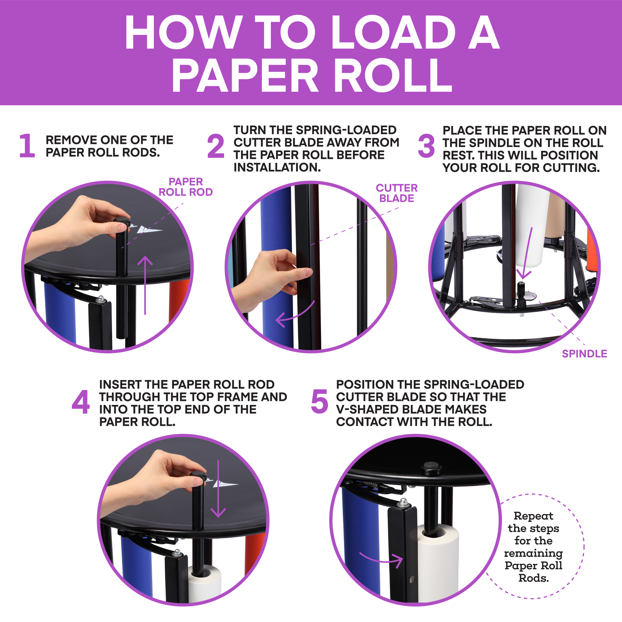 PAPER ROLL DISPENSER (5 ROLL)