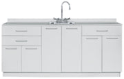 VivaComfort 72 inch Base Cabinet with Center Sink Cutout - Grey