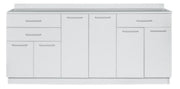 VivaComfort 72 inch Base Cabinet with No Sink Cutout - Grey