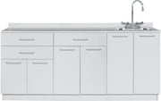 VivaComfort 72 inch Base Cabinet with RIght SInk Cutout - Grey