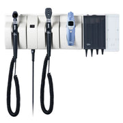 Viva Comfort Diagnostic Wall Station, LED Ophthalmoscope, LED Otoscope, Ear Specula Dispenser, Infrared Thermometer, and Wallboard