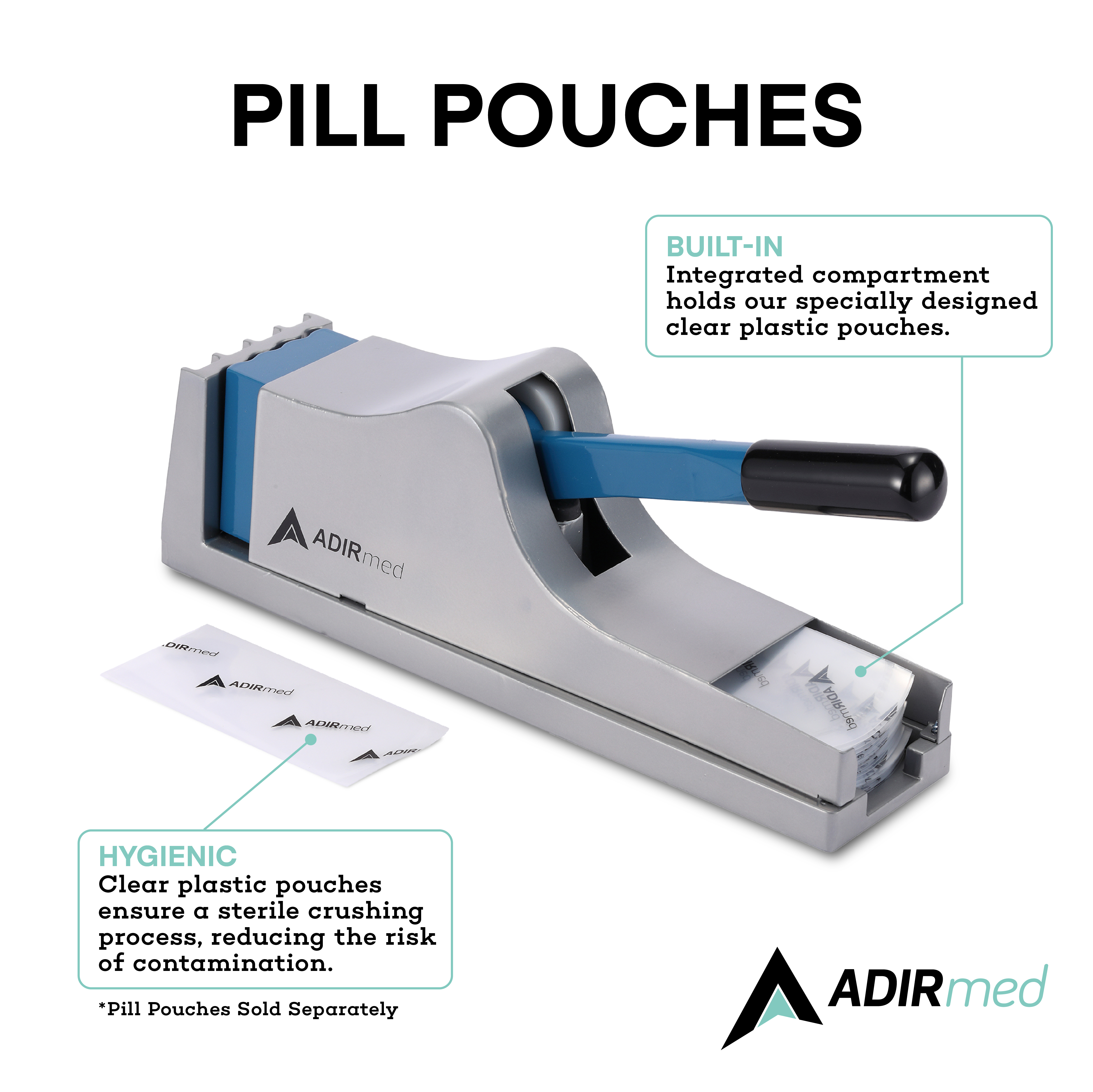 Pill Pouch for AdirMed Pill Crusher (1,000 Bags)