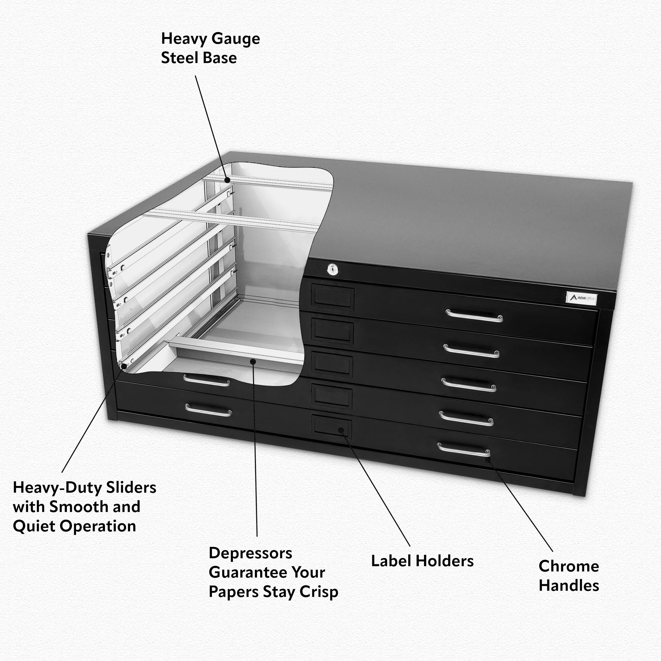 5 Drawer Blueprint File Cabinet for 30 x 42 Sheets