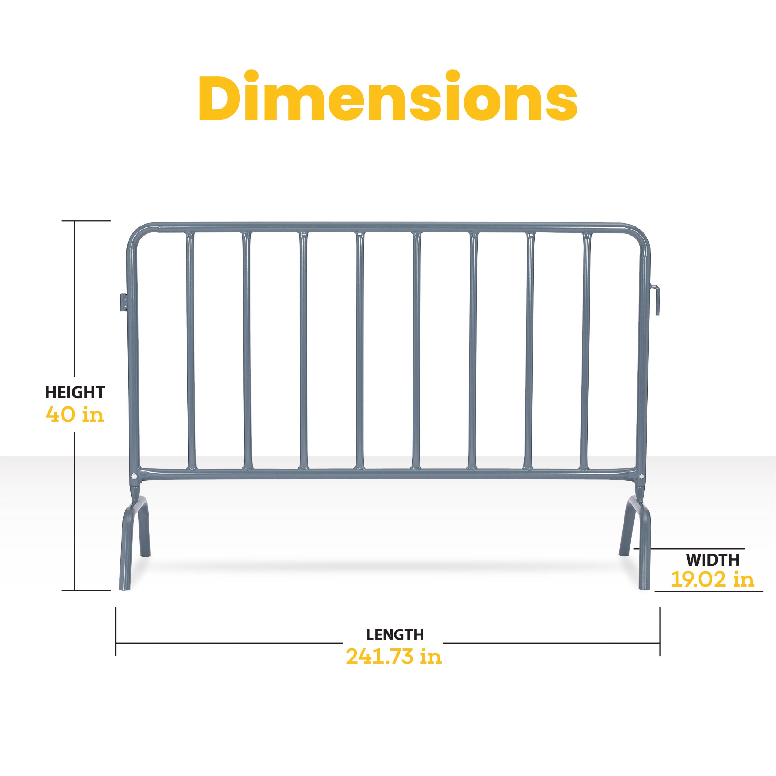 Interlocking Steel Barricade, Pack of 4