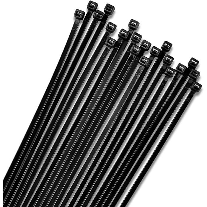 Heavy Duty Cable Tie, Length: 18", Tensile Strength: 120 lbs, Color: UV Black Nylon, Width: 0.30", Max. Bundle Diameter: 5.0", Package Quantity: 50   20 packs per case