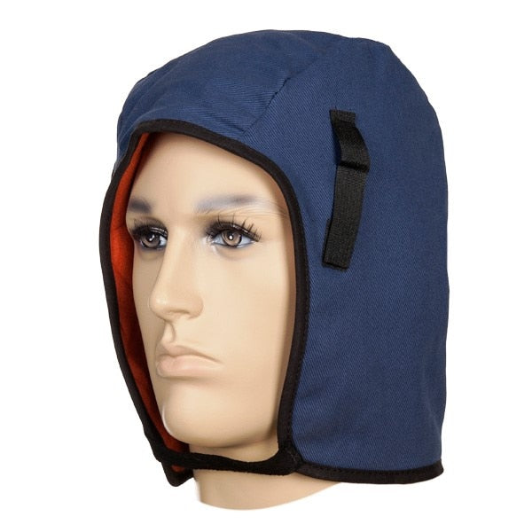 Winter Liner, Medium Duty, Navy Blue, Twill Outer, fleecy cotton lining, long nape