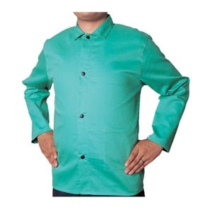 Alliance COOL FR Cotton Jacket, Color: Green, Size: Medium with 30" sleeves, Type: For the economical consumer, Style: Four snap front