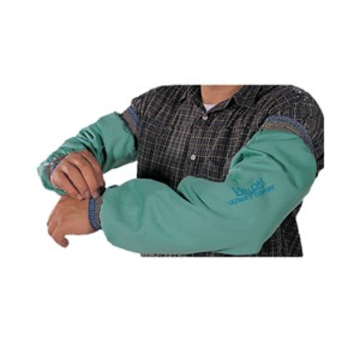 Alliance Sleeves, Color: Visual Green, Material: 9 oz. FR-7A flame retardant & washable 9 oz Cotton, Size: 23" sleeves w/ covered elastic cuffs