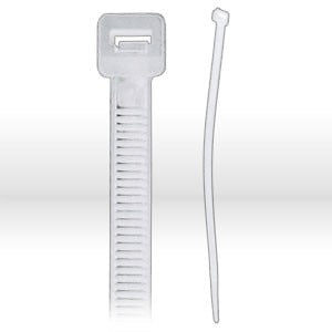 Cable Tie, 8" Intermediate Ties 40 lb Natural 3.6mm Wide. 100 Per Pack 100 Packs Per Case