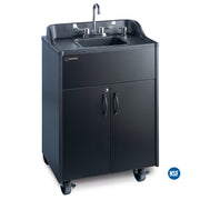 Premier Black Portable Sink - Black/ABS Top - 26"W x 17.75"D x 40.25"H
