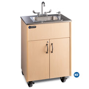 Premier S1D Portable Sink - Maple Finish/Stainless Deep Basin - 26"W x 17.75"D x 37.5"H