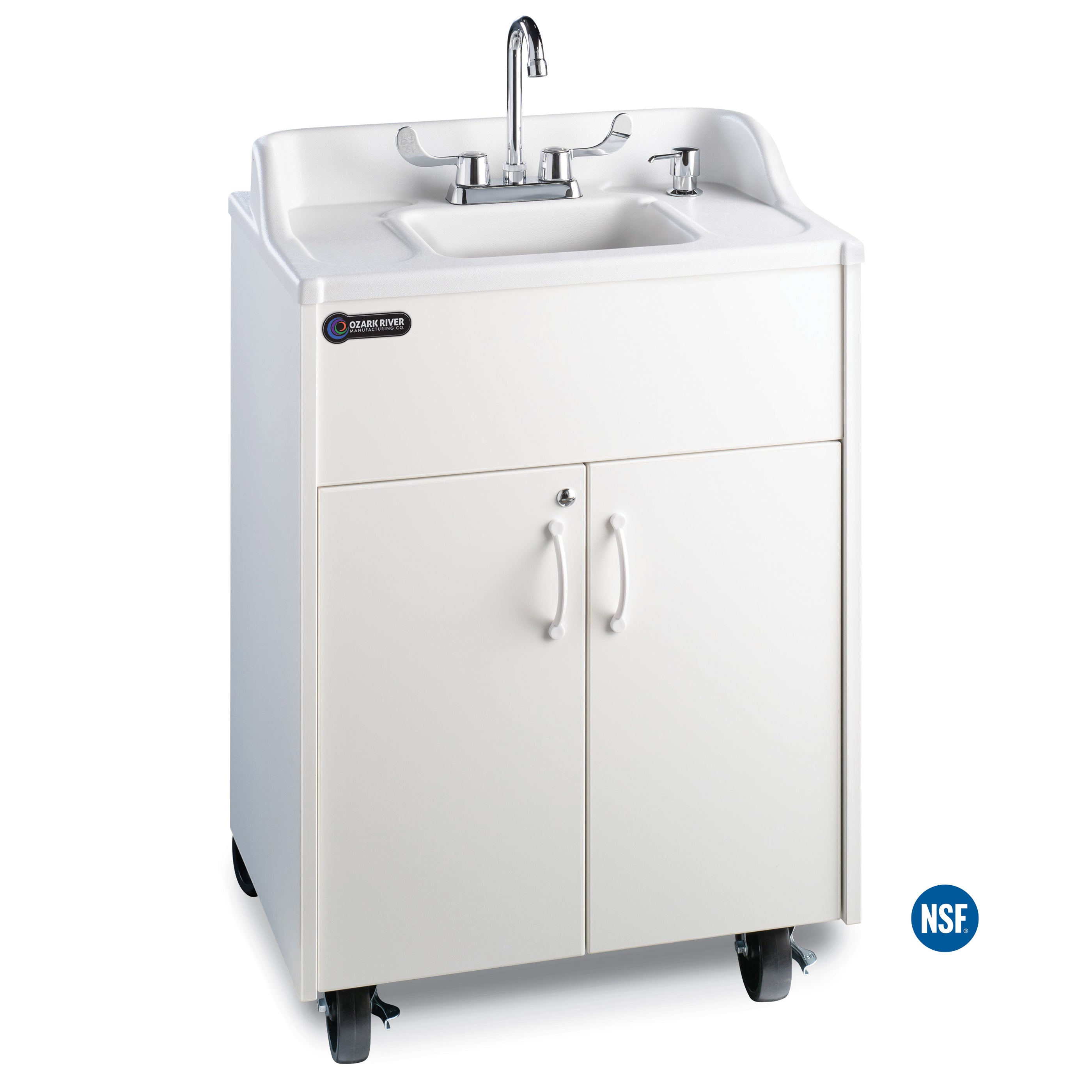 Premier Brite White Portable Sink - White/ABS Top - 26"W x 17.75"D x 40.25"H