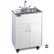 Premier S1D Portable Sink - White/Stainless Deep Basin - 26"W x 17.75"D x 37.5"H