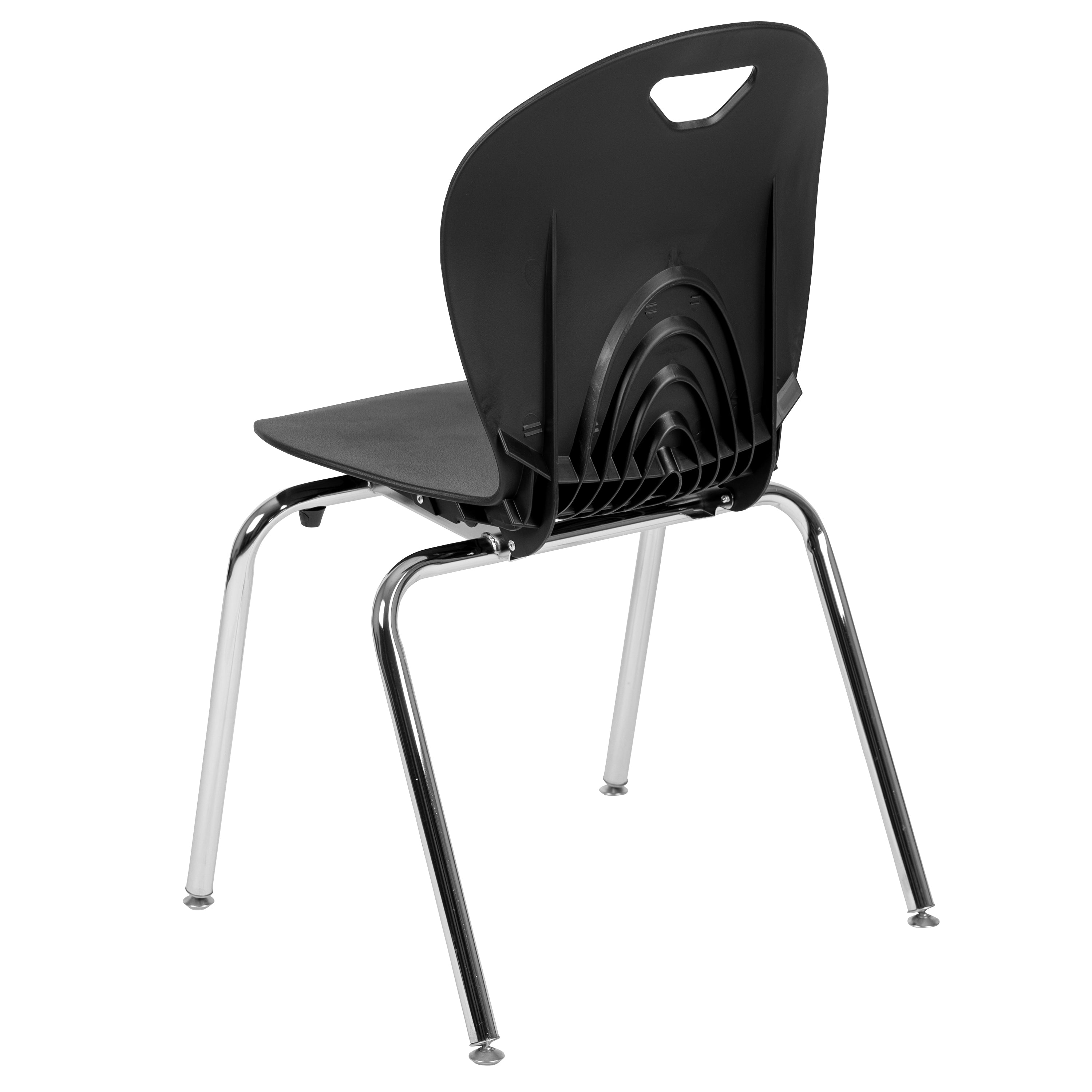 Mickey Advantage Titan Black Student Stack School Chair - 18-inch
