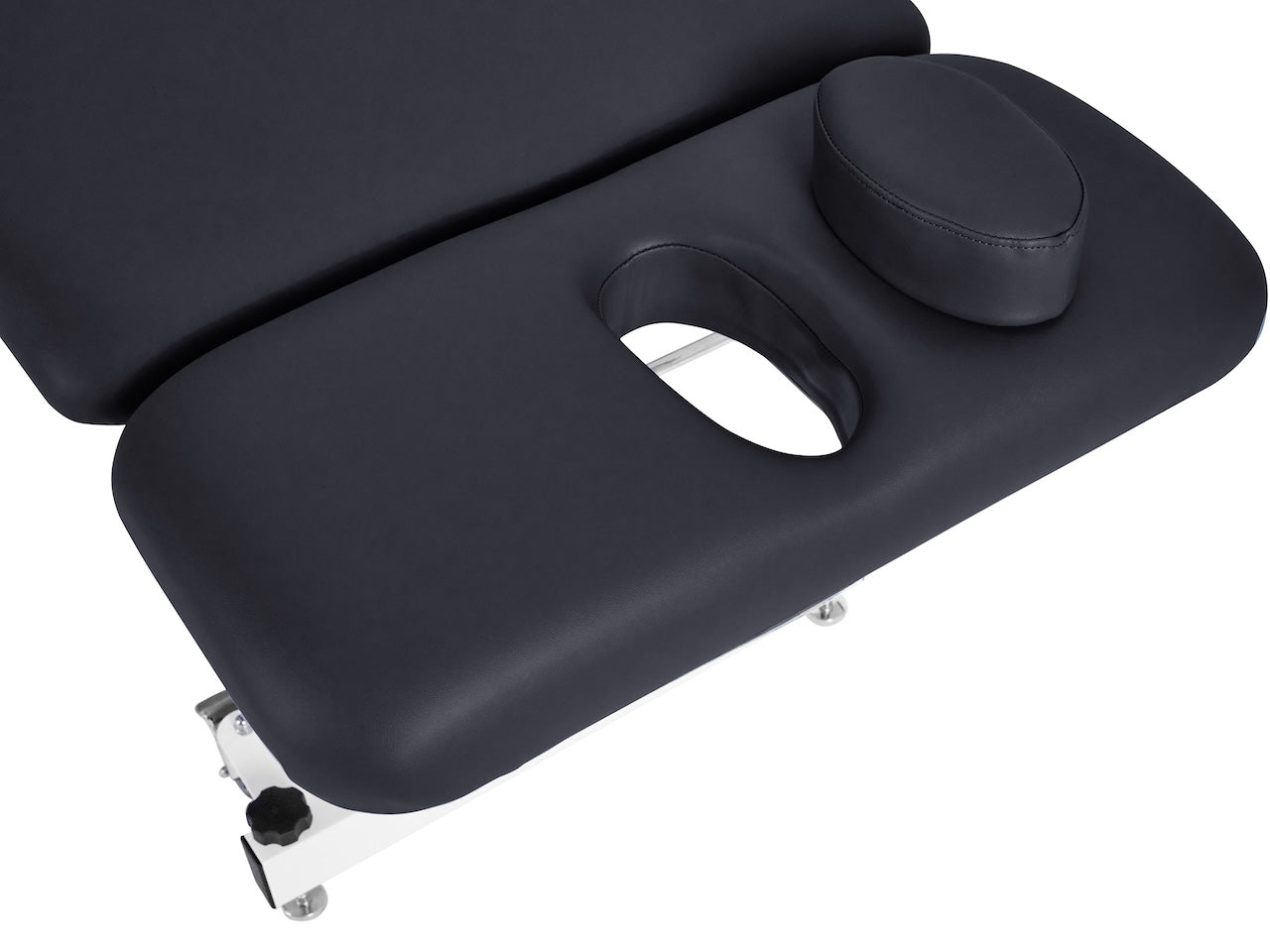 ADI903-23-SERIES: Xro 3-Section Shrouded Base Series Power Hi-Lo Exam Table (Adjustable Back, Leg-Rest & Antimicrobial Upholstery, Black)