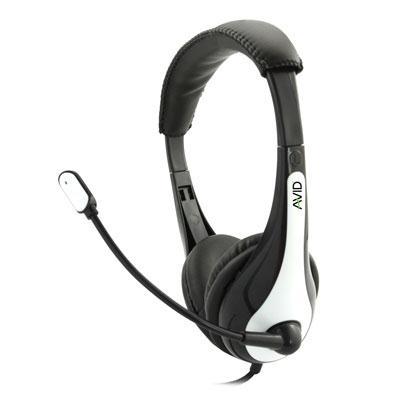 AVID Education AE-36 Headset with Noise Cancelling Microphone and 3.5mm Plug, White
