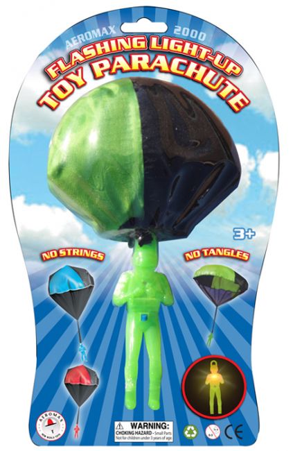 Aeromax Flashing Light-Up Tangle Free Toy Parachute