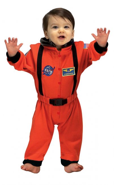 Jr. Astronaut Suit, Orange, Size 6 to 12 Months