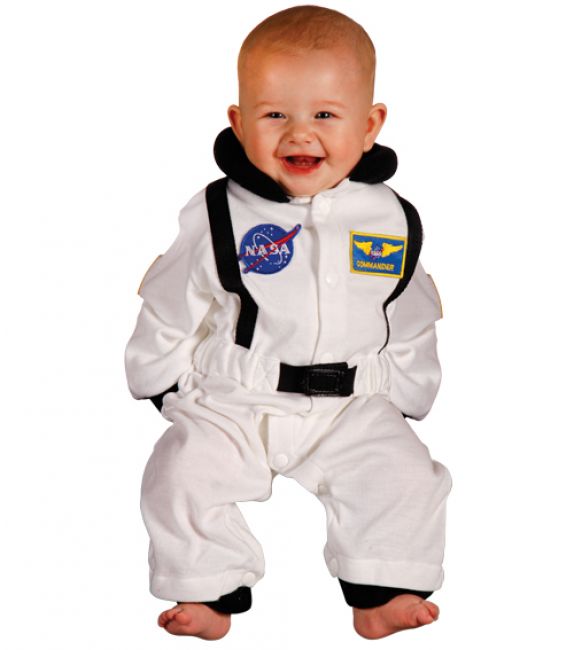 Jr. Astronaut Suit, White, Size 6 to 12 Months