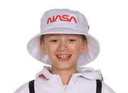 NASA Bucket Hat, 56 cm, White with Worm Logo