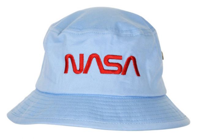 NASA Bucket Hat, 50 cm, Blue with Worm Logo