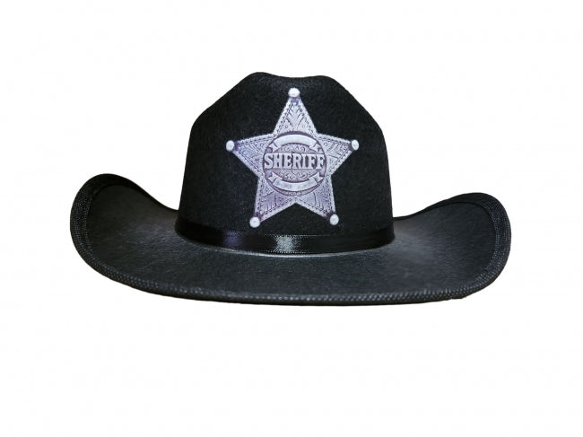 Jr. Cowboy Hat, Gray, with Sheriff Logo And Bandanna