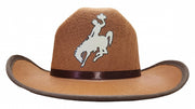 Jr. Cowboy Hat, Brown, With Tan Rodeo Cowboy Logo And Bandanna