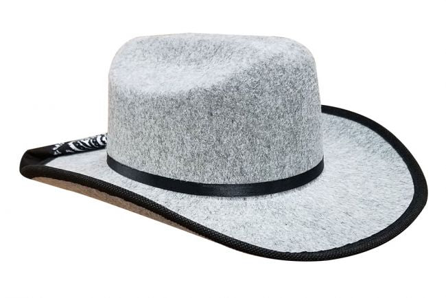 Jr. Cowboy Hat, Gray, With Bandanna
