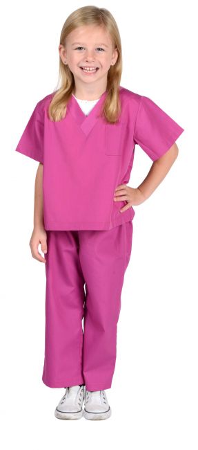 Dr. Scrubs, Fuchsia Pink, Size 2/3