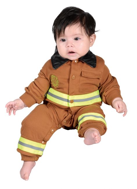 Jr. Fire Fighter Suit, Tan, Size 6 to 12 Months