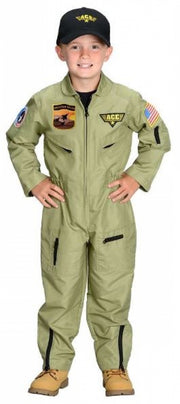 Jr. Fighter Pilot Suit, With Embroidered Cap, Size 4/6