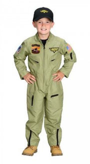 Jr. Fighter Pilot Suit, With Embroiderec Cap, Size 8/10