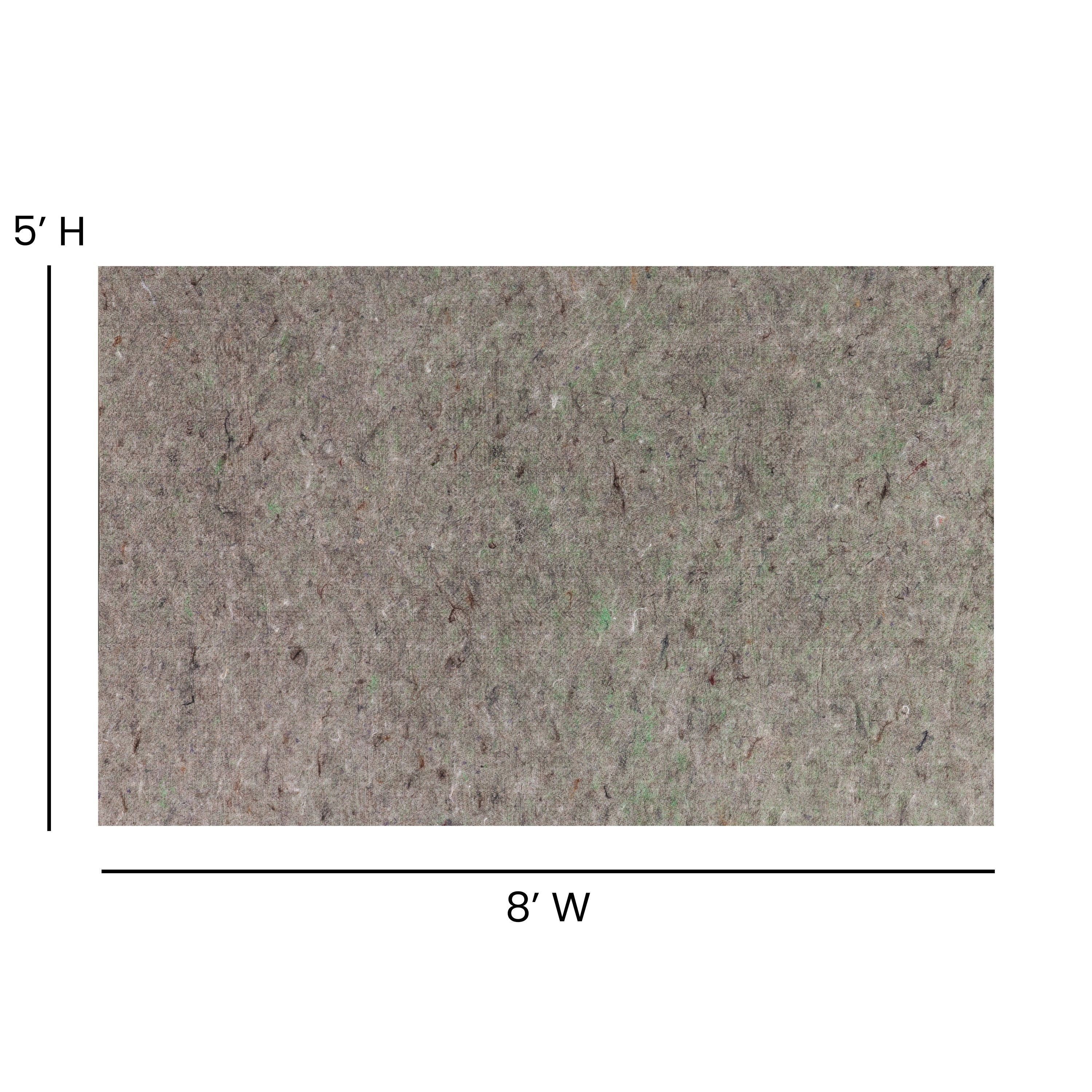 Minnie Slide-Stop® Multi-Surface Reversible Non-Slip Cushion Rug Pad, 1/4" Thick, Floor Protection, for 5'x8' Area Rug, Gray