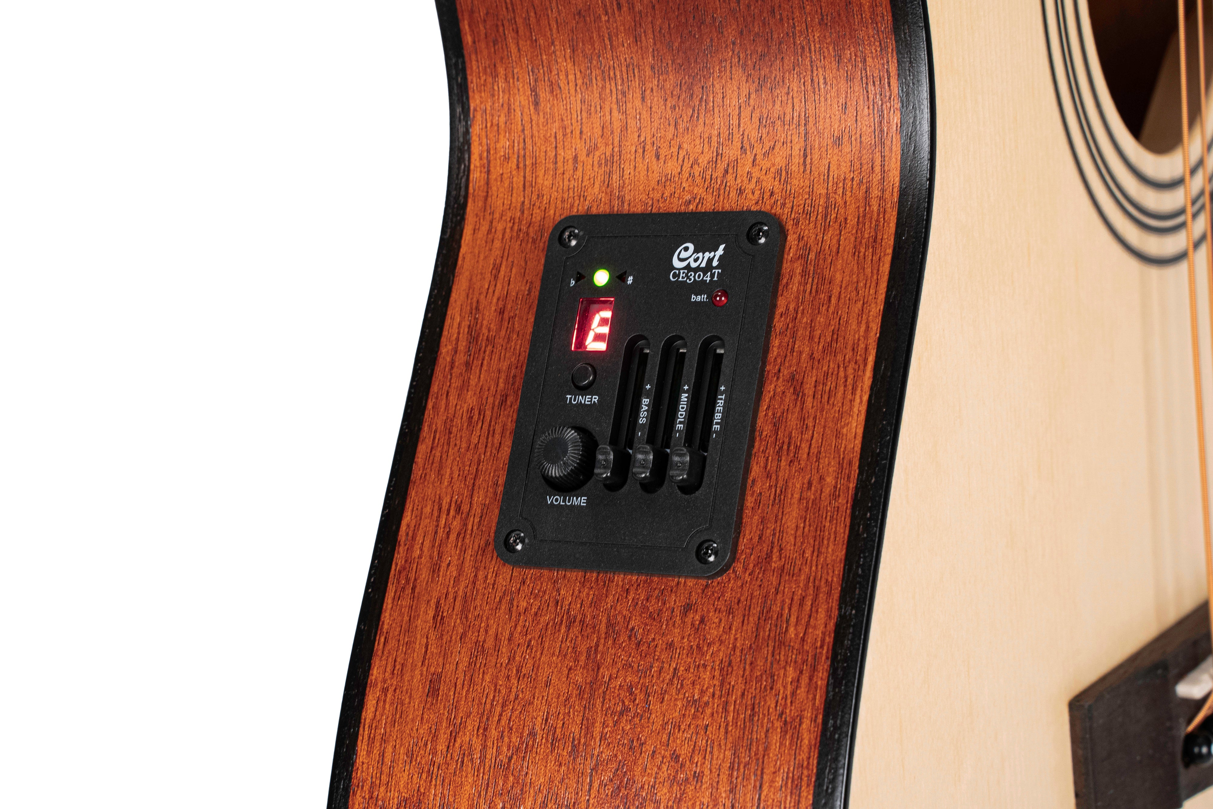 Cort AF510EOP Standard Series Acoustic Electric Concert Guitar. Open Pore