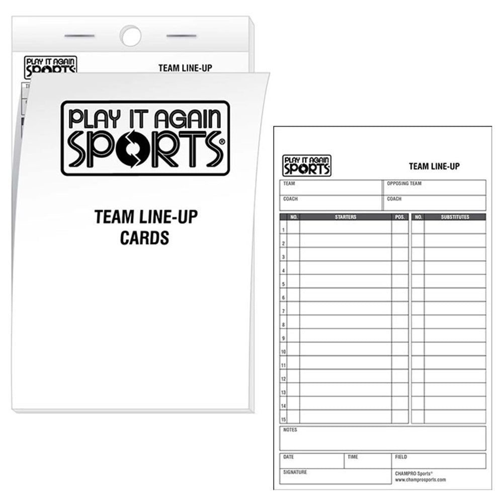 Line-Up Cards - Play It Again Sports