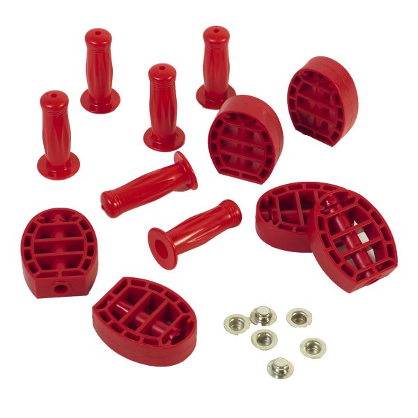 SILVERRIDER Red Pedal & Handgrip Replacement Set