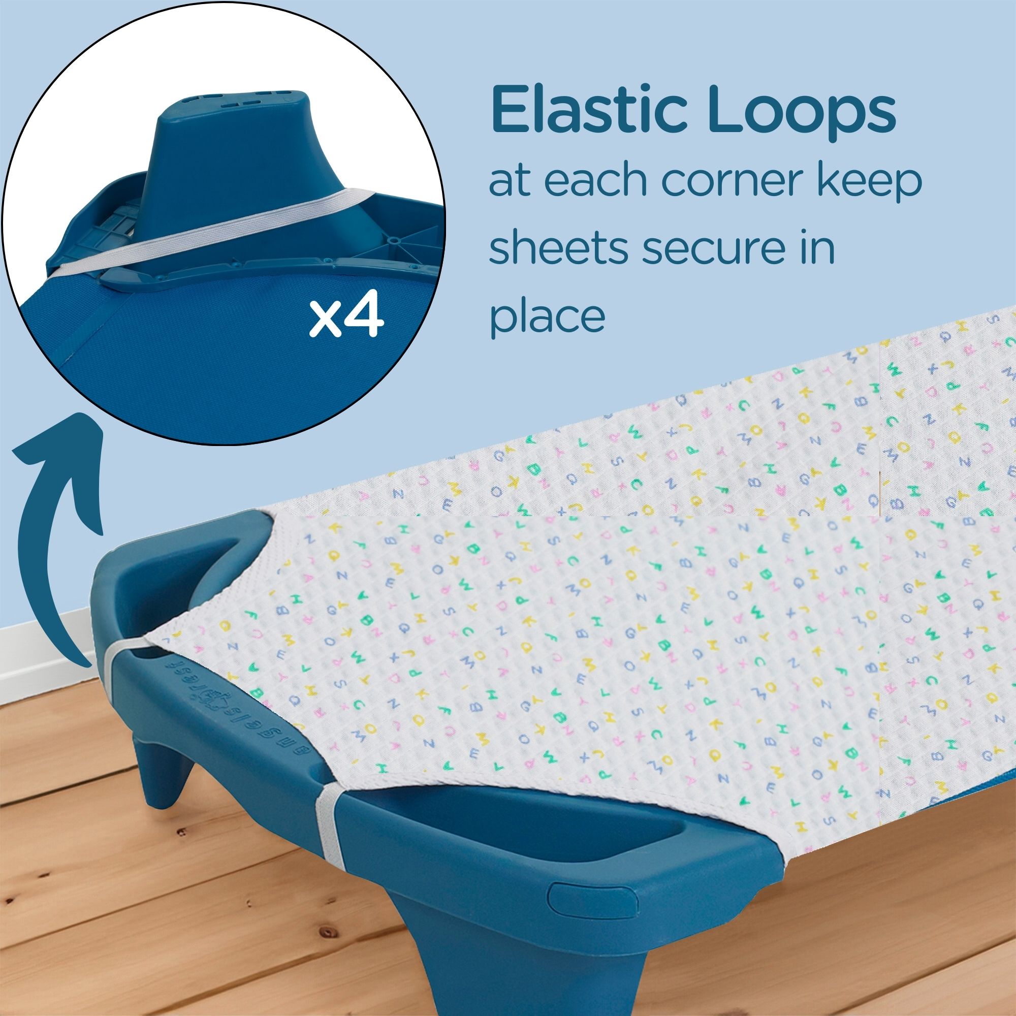 Angels Rest ABC Cot Sheet - Standard - Set of 4