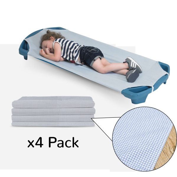 Angels Rest Gingham Cot Sheet - Standard - Set of 4