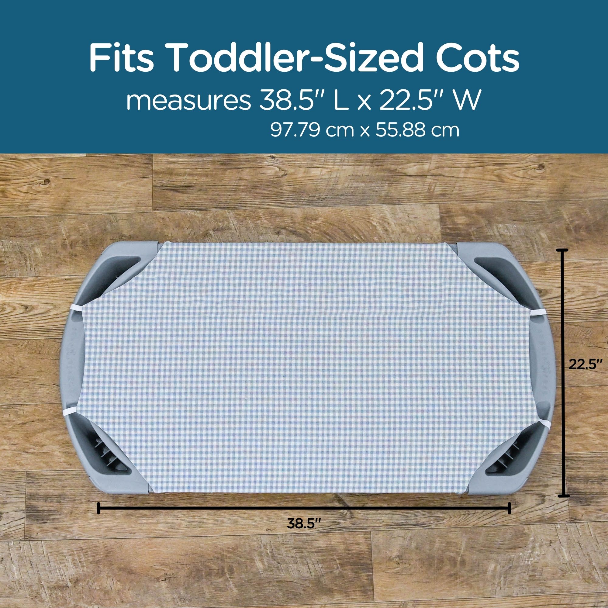 Angels Rest Gingham Cot Sheet - Toddler - Set of 4