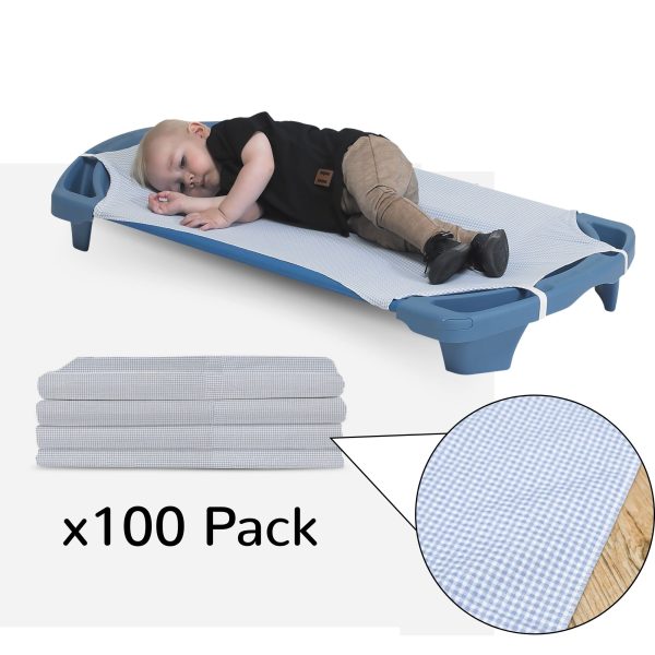 Angels Rest Gingham Cot Sheet - Toddler - Set of 100