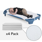 Angels Rest White Cot Sheet - Toddler - Set of 4