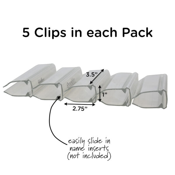 Angels Rest Cot Name Clip - 5 Pack