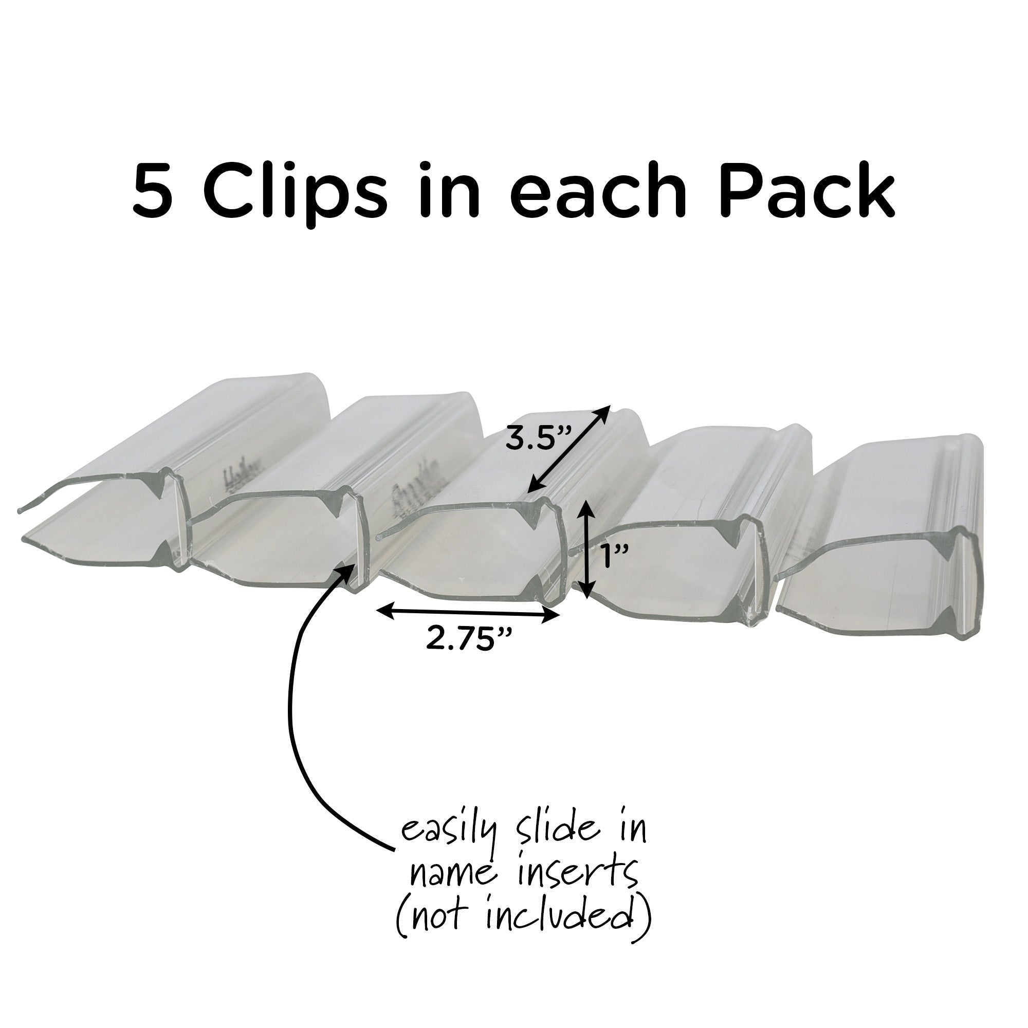 Angels Rest Cot Name Clip - 5 Pack